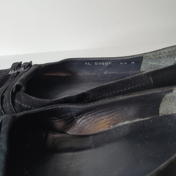 Stuart Weitzman Black Suede Loafers | Classic Buckle Detail | Women’s Size 6.5 - Picture 5 of 9